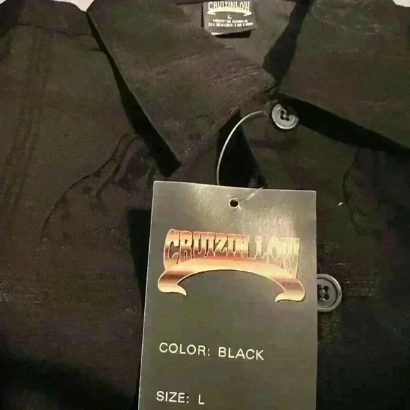 Vintage Cruizin Low Shirt Men Black Sz L Virgin Mary LowRider Chicano C… - Picture 5 of 6